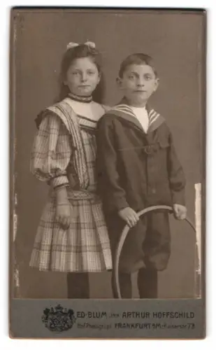 Fotografie Arthur Hoffschild, Frankfurt am Main, Kaiserstrasse 73, Kinder in Sonntagskleidung