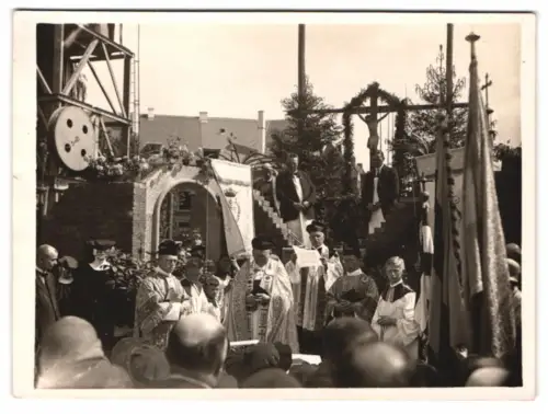 3 Fotografien Ansicht Kaiserslautern, christliche Prozession 1928