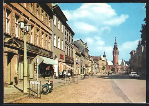 AK Dahme / Mark, Wilhelm-Pieck-Strasse mit Blick auf das Rathaus