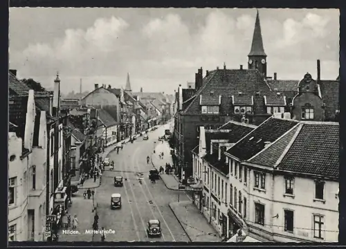AK Hilden, Mittelstrasse mit Geschäften