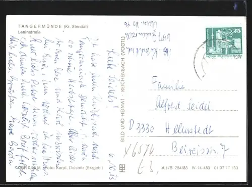 AK Tangermünde, Partie in der Leninstrasse