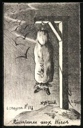 Künstler-AK sign. Molynk: Récornpense aux Héros