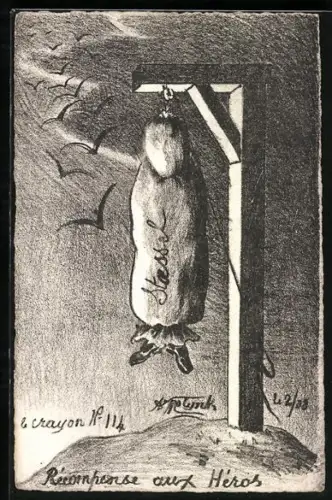 Künstler-AK sign. Molynk: Récornpense aux Héros