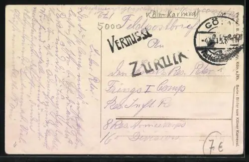 AK Köln, Strassenpartie mit Kölner Karneval, Fasching