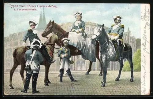 AK Köln, Funkenartillerie vom Kölner Carneval-Zug