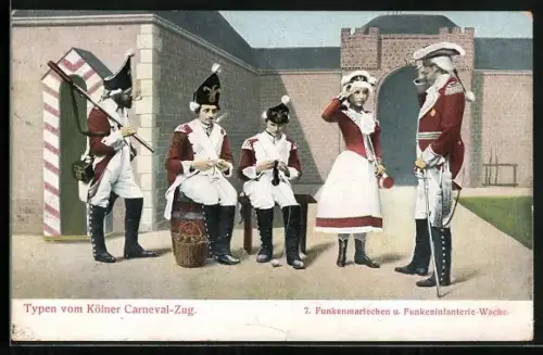 AK Köln, Funkenmariechen und Funkeninfanterie-Wache