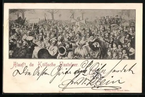 Künstler-AK Köln, Buntes Treibens beim Faschingsumzug