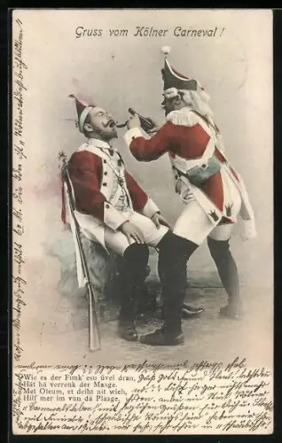 AK Köln, Ehrengarde des Prinzen Carneval No. 3, Kölsche Funken