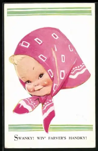 Künstler-AK Mabel Lucie Attwell: Mädchen mit Kopftuch