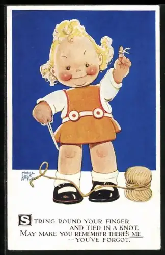 Künstler-AK Mabel Lucie Attwell: String Round Your Finger...