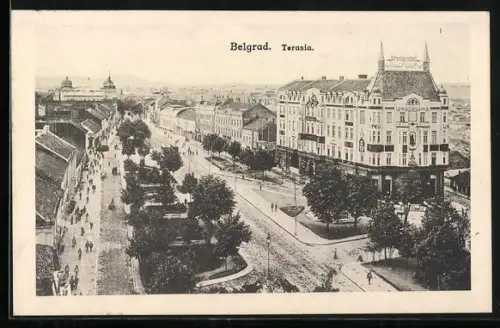 AK Belgrad, Terasia, Strassenansicht