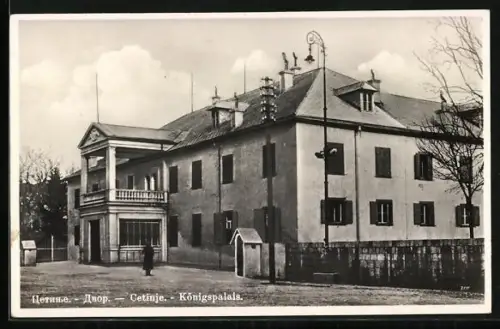 AK Cetinje, Partie am Königspalast mit Palastwache