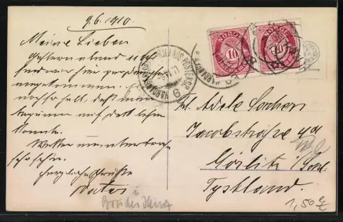 AK Odda, Totalansicht mit Fjordpanorama, Dampfer