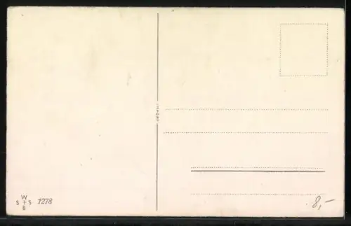 AK Einem Klatschweib wird die Zunge abgeschnitten, Neujahrsgruss