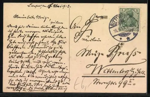 AK Dackel vor einer Wasserschale blicken Gans an, Frauenstimmrecht