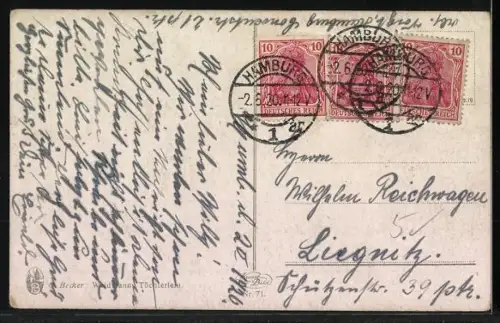 AK Weidmanns Töchterlein, Maid mit Jagdhunden