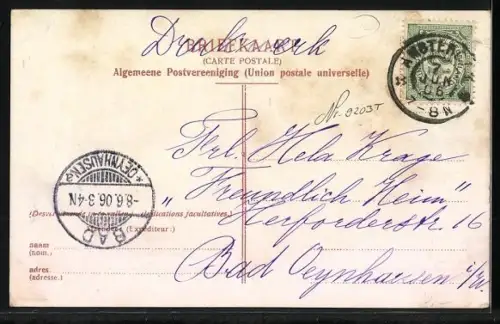 AK Amsterdam, Burger Weeshuis, Binnenplaats afd. Meisjes