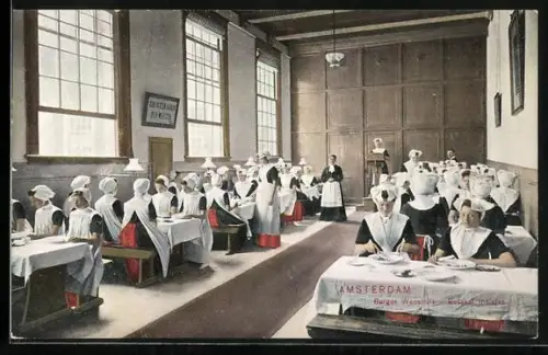 AK Amsterdam, Burger Weeshuis, Eetzaal meisles