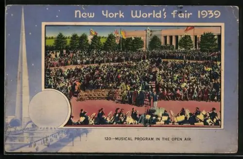 AK New York, World`s fair 1939, Musical Program in the Open Air