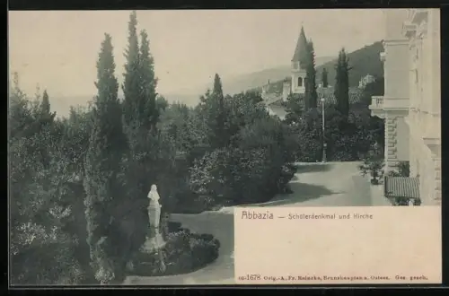 AK Abbazia, Schülerdenkmal und Kirche
