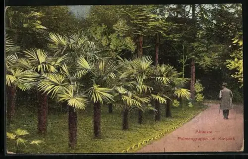 AK Abbazia, Palmengruppe im Kurpark