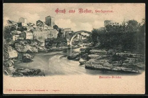 AK Mostar /Herzegovina, Römer-Brücke