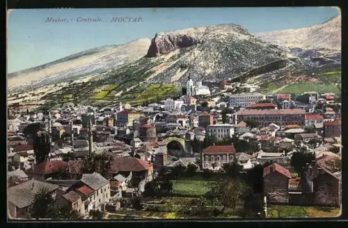 AK Mostar, Totalansicht aus der Vogelschau