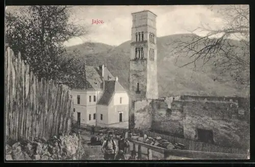 AK Jajce, Blick auf den alten Glockenturm