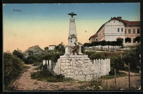 AK Doboj, Partie beim Kriegerdenkmal