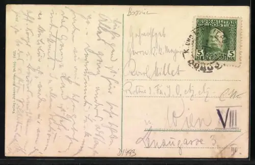 AK Doboj, Partie beim Kriegerdenkmal