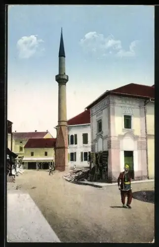 AK Tuzla, Dzamija, Moschee mit Minarett