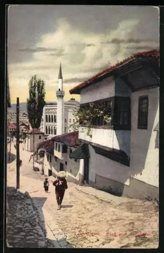 AK Sarajewo, Blick vom Alifakovac in den Ort