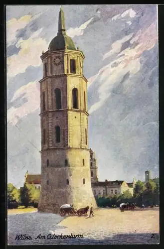 AK Wilna / Vilnius, Am Glockenturm