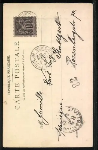 AK Saint-Cloud, L`Eglise et la rue de l`Eglise