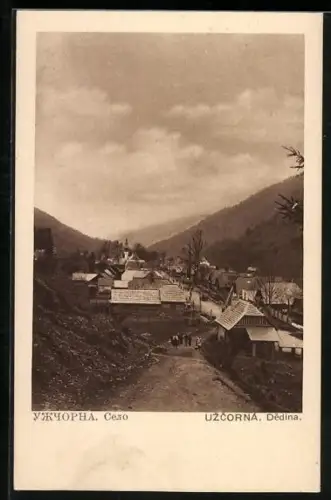 AK Uzcorna, Dedina, Teilansicht der Gemeinde
