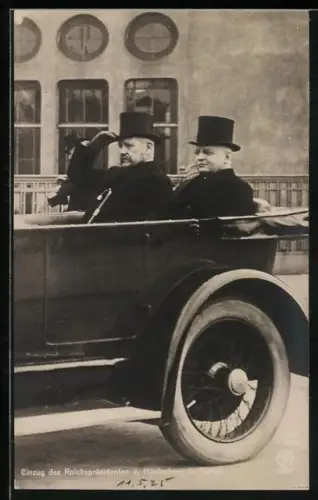 AK Paul von Hindenburg im Auto