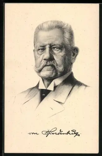 AK Generalfeldmarschall von Hindenburg im Portrait