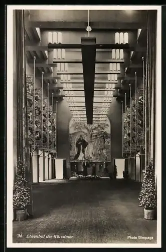 AK Leipzig, Internationale Pelz- und Jagd-Ausstellung 1930, Ehrenhof der Kürschner