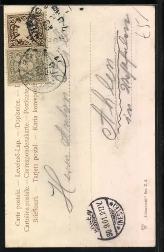 AK Variete Ueberbrettl Was glauben, wie das glücklich macht (Madame Adéle), Dame in tänzerischer Pose