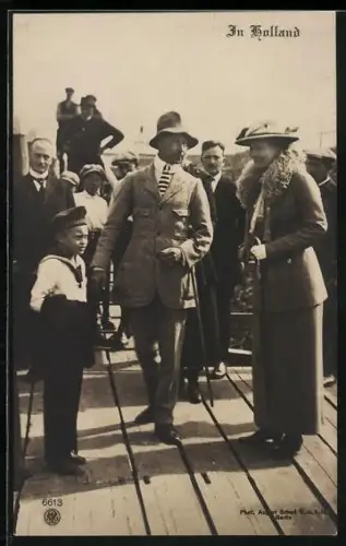 AK Kronprinz Wilhelm II. mit Kronprinzessin Cecilie in Holland