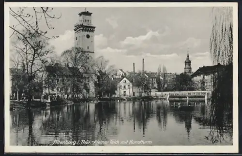 AK Altenburg i. Thür., Kleiner Teich, Kunstturm