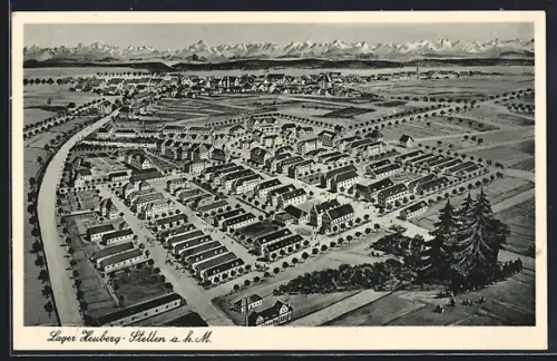 AK Stetten / Heuberg, Lager Heuberg Gesamtansicht, Panorama mit Truppenübungsplatz