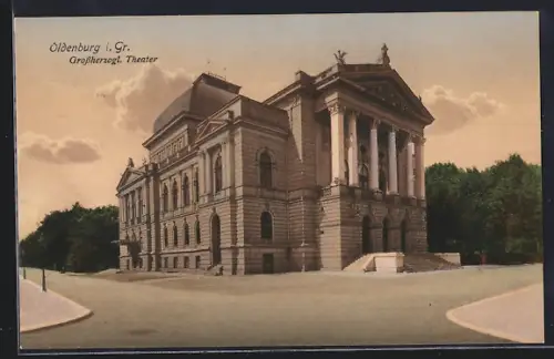 AK Oldenburg i. Gr., Grossherzogl. Theater