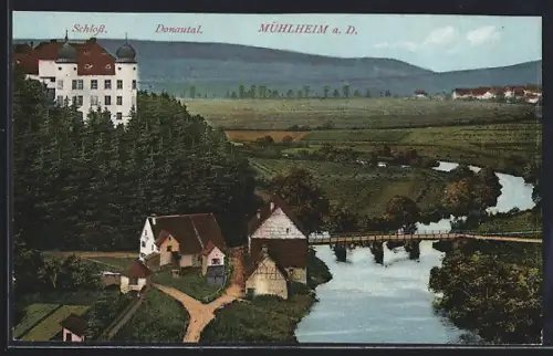 AK Mühlheim a. D., Schloss, Donautal
