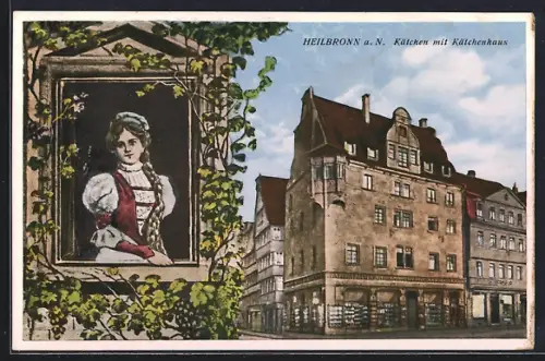 AK Heilbronn a. N., Kätchen mit Kätchenhaus