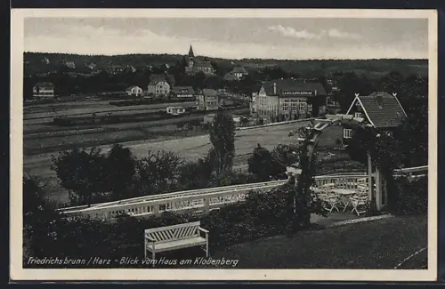 AK Friedrichsbrunn /Harz, Blick vom Haus am Klobenberg