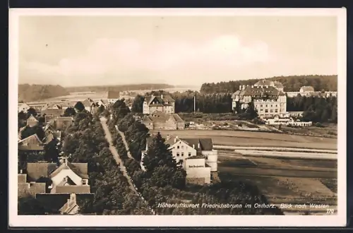AK Friedrichsbrunn im Ostharz, Blick nach Westen