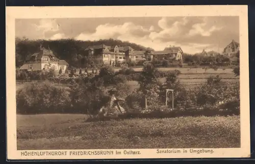AK Friedrichsbrunn /Ostharz, Sanatorium in Umgebung