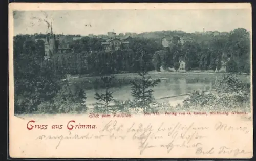 AK Grimma, Blick vom Pavillon
