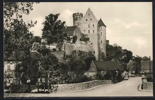 AK Gnandstein /Geithain, Blick zur Burg